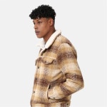 리바이스(Levis) | 리바이스 남성 양털 체크 셔파 오버셔츠 플래드 커리 Mens Plaid Sherpa Overshirt 689936 Curry 108353457 | 트렌비