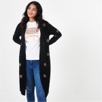 비바(Biba) | 로고 자수 가디건 BIBA Logo Embroidered Cardigan Black/Gold 67034465 | 트렌비