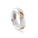 다미아니(Damiani) | 디아이콘 핑크 골드 다이아몬드 세팅 화이트 세라믹 반지. 7 mm. 20087249 | 트렌비