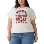 리바이스(Levis) | 코튼 로고 반팔 티셔츠 Plus Size Perfect Cotton Logo Short-Sleeve T-Shirt 20230089 White Group | 트렌비