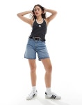 리바이스(Levis) | 블랙 로고 Neckholder-Top in Schwarz mit mittigem Logo 207082301BLAU | 트렌비