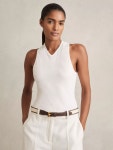 리스(Reiss) | 사이드 베스트 탑 Trudy Ruched Side Ribbed Vest Top 112073964 Black | 트렌비