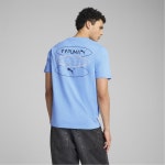 퓨마(Puma) | 티셔츠 라이트 블루 QT Tee Sn53 Light Blue 58544218 | 트렌비
