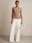 리스(Reiss) | 사이드 베스트 탑 Trudy Ruched Side Ribbed Vest Top 112073964 Camel | 트렌비