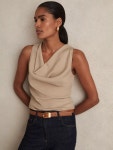 리스(Reiss) | 넥 베스트 탑 Violet Scoop Neck Vest Top 6380233 Black | 트렌비