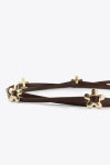 자라(Zara) | 가죽 코듀로이 벨트 LEATHER CORD BELT WITH FLOWERS 458115200 | 트렌비