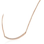 APM Monaco | 모나코 로즈 골드 파브 조절 가능 목걸이 APM Monaco Rose Gold Dainty Pave Adjustable Necklace PC6707OX | 트렌비