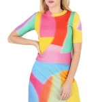 모스키노(Moschino) | 여성 울 니트 반팔 스웨터 Moschino Ladies Multicolor Wool Knit Short-Sleeve Sweater J0904-5501-0888 | 트렌비