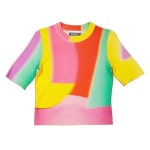 모스키노(Moschino) | 여성 울 니트 반팔 스웨터 Moschino Ladies Multicolor Wool Knit Short-Sleeve Sweater J0904-5501-0888 | 트렌비