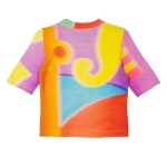 모스키노(Moschino) | 여성 울 니트 반팔 스웨터 Moschino Ladies Multicolor Wool Knit Short-Sleeve Sweater J0904-5501-0888 | 트렌비