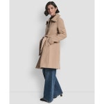 디케이앤와이(DKNY) | 쁘띠 벨트 집업 코트 Petite Belted Zip Front Coat 21984606 Light Camel | 트렌비