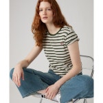 리바이스(Levis) | 여성 더 크루넥 코튼 티셔츠 Womens The Perfect Crewneck Cotton T-Shirt 10423303 Mandy Stripe Mountain View... 