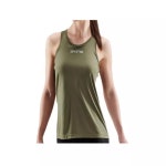 Skins | Skins 여성 퍼포먼스 짐 조끼 카키 베스트 Womens Performance Gym Vest Khaki 34030715 134649993 | 트렌비