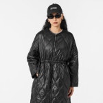 가니(Ganni) | 가니 샤이니 퀼트 롱 코트 블랙 F8383 099 여성 퀼티드 자켓 Womens Long Quilted Jacket 66330503 147659494 | 트렌비