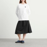 긴팔 티셔츠 화이트 남여공용 AX T120 051 2 블랙 하트 롱 슬리브 Black Heart Long Sleeve T-Shirt AX-T120-051-2 White 151025693 | 트렌비