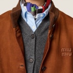 미우미우(Miu Miu) | 미우미우 왁스드 스웨이드 재킷 MPW012_19ML_F0042_S_OOO 왁스 자켓 Waxed suede jacket MPW012 19ML F0042 S... 