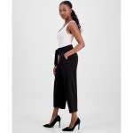 Anne Klein Essentials | Anne Klein Essentials 페티트 크롭드 팬츠 쁘띠 크롭 Petite Cropped Pull-On Pants 24875875 Anne Black... 