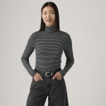 리바이스(Levis) | 리바이스 드리미 터틀넥 티셔츠 스트라이프 블랙 A87690016 탑 Dreamy Turtleneck Top 148195812 | 트렌비