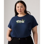 리바이스(Levis) | 리바이스 플러스 사이즈 크루넥 티셔츠 넥 Plus Size Crew Neck T-Shirt 25142172 Daisy Bw Fill Navy Blazer... 