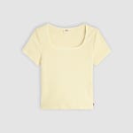 리바이스(Levis) | 리바이스 슬림 핏 가먼트 다이 스퀘어 넥 티셔츠 옐로우 003PU0012 에센셜 Garment Dye Essential Square Neck T... 