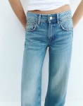 풀앤베어(PULL AND BEAR) | 풀앤베어 인디고 저지 낮은 허리 진 스트레이트 데님 Straight Jeans in Indigoblau mit niedrigem... 