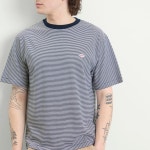 단톤(Danton) | 단톤 파인 스트라이프 티셔츠 DT C0196 CVT 2801 Fine Stripe T-Shirt DT-C0196-CVT-2801 Navy & White 76978719 | 트렌비