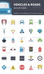 Vehicles & Road Flat Icons by PixelInspired | GraphicRiver Vehicles & Road Flat Icons