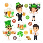 Office Workers on the Patricks Day Party by Voysla | GraphicRiver Office Workers on the Patricks Day Party