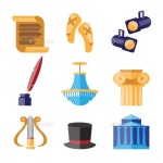 Theater Performance Decorative Icons Set  by Top_Vectors | GraphicRiver Theater Performance Decorative Icons Set 