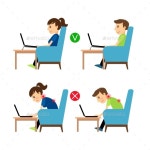Incorrect And Correct Laptop Use Position by ssstocker | GraphicRiver