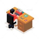 Writer Reporter Office Workroom Typewriter by Meilun | GraphicRiver Writer Reporter Office Workroom Typewriter