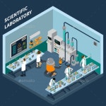 Science Isometric Concept by macrovector | GraphicRiver Science Isometric Concept