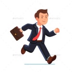Fast Run of Businessman in Suit by IconicBestiary | GraphicRiver Fast Run of Businessman in Suit