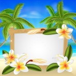 Beach Frangipani Beach Summer Sign by Krisdog | GraphicRiver Beach Frangipani Beach Summer Sign
