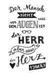 Stempel Der Mensch sieht was vor den Augen ist, Gott aber sieht das Herz. 1 Sam 16,7 (General Merchandise) : 알라딘