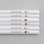 POOM | [주문제작]네임연필2B 6자루화이트 냥냥이 [주문제작]네임연필2B 6자루화이트 냥냥이