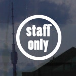 POOM | 심플한 원 STAFF ONLY 직원전용 스테프온리 표시 스티커 심플한 원 STAFF ONLY 직원전용 스테프온리 표시 스티커