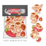 POOM | 야한생각한 다람 리무버블 조각 스티커팩(6종) 야한생각한 다람 리무버블 조각 스티커팩(6종)