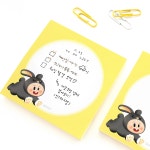 POOM | 아기토끼 까망이 미니 떡메모지 아기토끼 까망이 미니 떡메모지