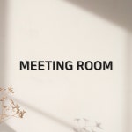 POOM | MEETING ROOM 미팅룸 회의실 표지판 표시 문구 안내판 MEETING ROOM 미팅룸 회의실 표지판 표시 문구 안내판