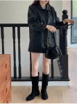 코코블랑 [🤎데일리룩][코코메이드]져지 레글런 크롭 맨투맨