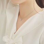 심장박동 탑스윙스타 눈꽃 실버 목걸이 (OTN218C12QWW)- 이랜드몰