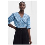 GANNI 블루 오가닉 코튼 V넥 블라우스 블라우스 F6853 - 에누리 가격비교