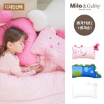 밀로앤개비 동물베개 커버2개+베개솜1개 세트 - 에누리 가격비교