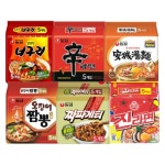 농심 신라면5개 + 오징어짬뽕5개 + 짜파게티5개 + 안성탕면5개 + 얼큰한너구리5개 + 진라면매운맛5개 - 에누리 가격비교