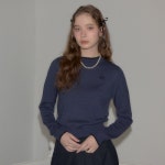 아미 마켓 살롱드욘 Logo Basic Knit_ Navy 23WINSALON52 - 에누리 가격비교