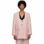 가니 여성 핑크 오버사이즈 드레이피 블레이저 231144F057014 - 에누리 가격비교