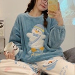 혀니미니 401011 여자 수면잠옷 밍크 양털 파자마 홈웨어 파우치 - 에누리 가격비교