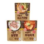 오뚜기 안동식 쇠고기국밥 2개 + 서울식 설렁탕 2개 + 의정부식 부대찌개 2개 - 에누리 가격비교
