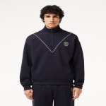 라코스테 남성 뱃지 매치 쉐브론 파이핑 디테일 하이넥 반집업 맨투맨 티셔츠 H7386-54G J2G 라이트블루 - 에누리 가격비교